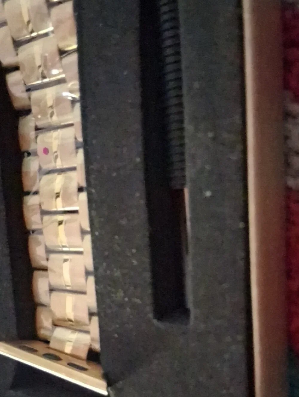 Gold Stainless Steel Link Watch Band - Missing Link/Part Read